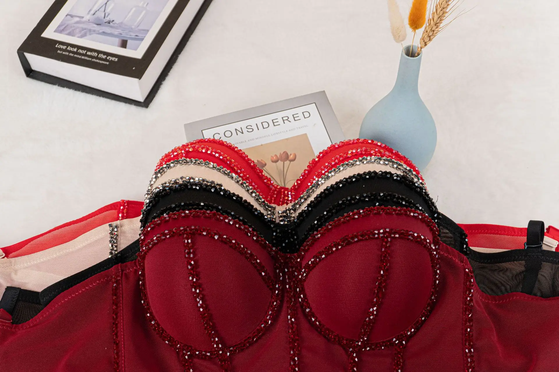 A881 Bühne Dance Wear Mode Mädchen Frauen Street Dance Kleidung Süße Memory Mesh Bh, Körper Gestaltung Kristall Trägerlosen Bh