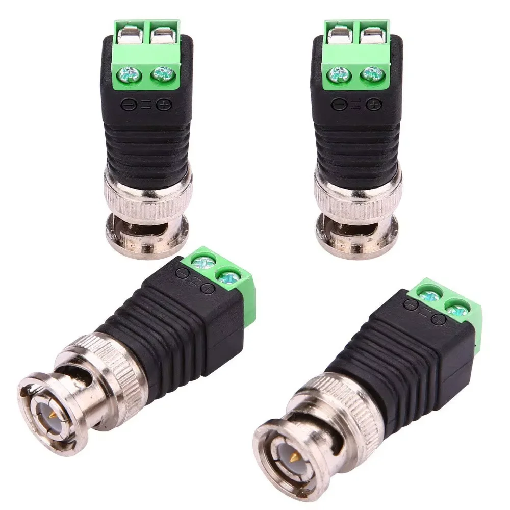 2pcs Camera CCTV ConnectorsBNC UTP Coax CAT5 Video Balun Connector Adapter for CCTV Surveillance CameraCCTV System