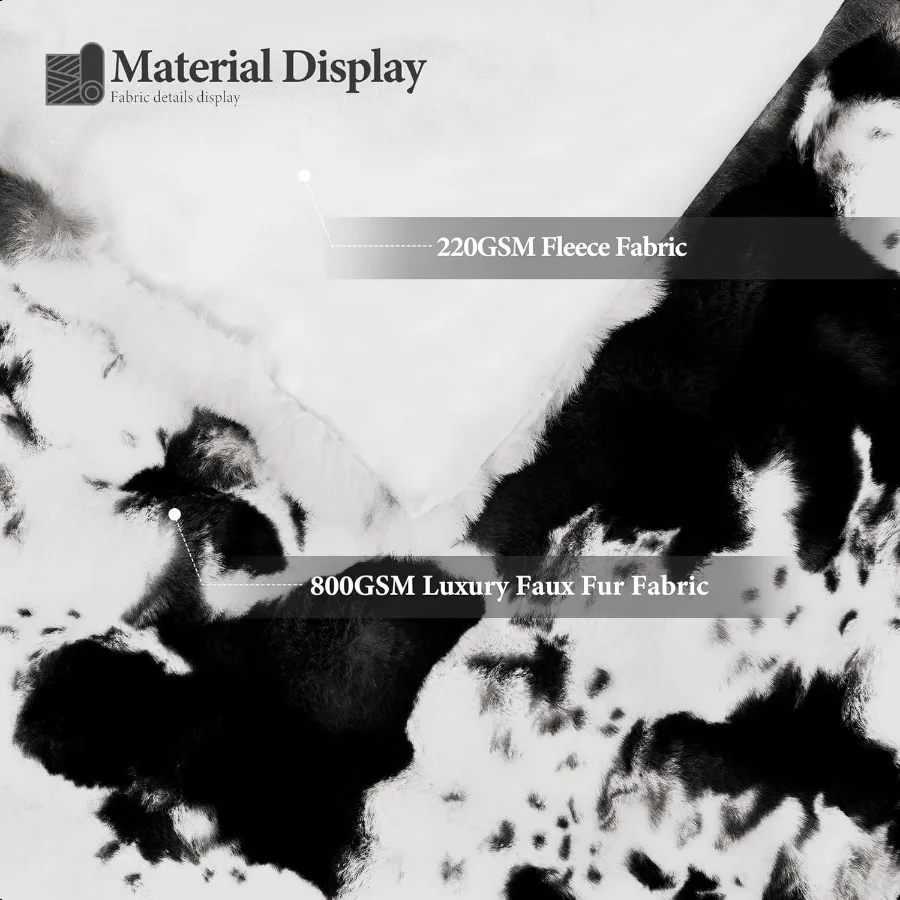 البقرة طباعة بطانية للأريكة فو الفراء رمي بطانية إيه الثقيلة الدافئة المريحة البطانيات ل أريكة تتحول لسرير فقاعة أفخم غامض لينة المنك بطانية