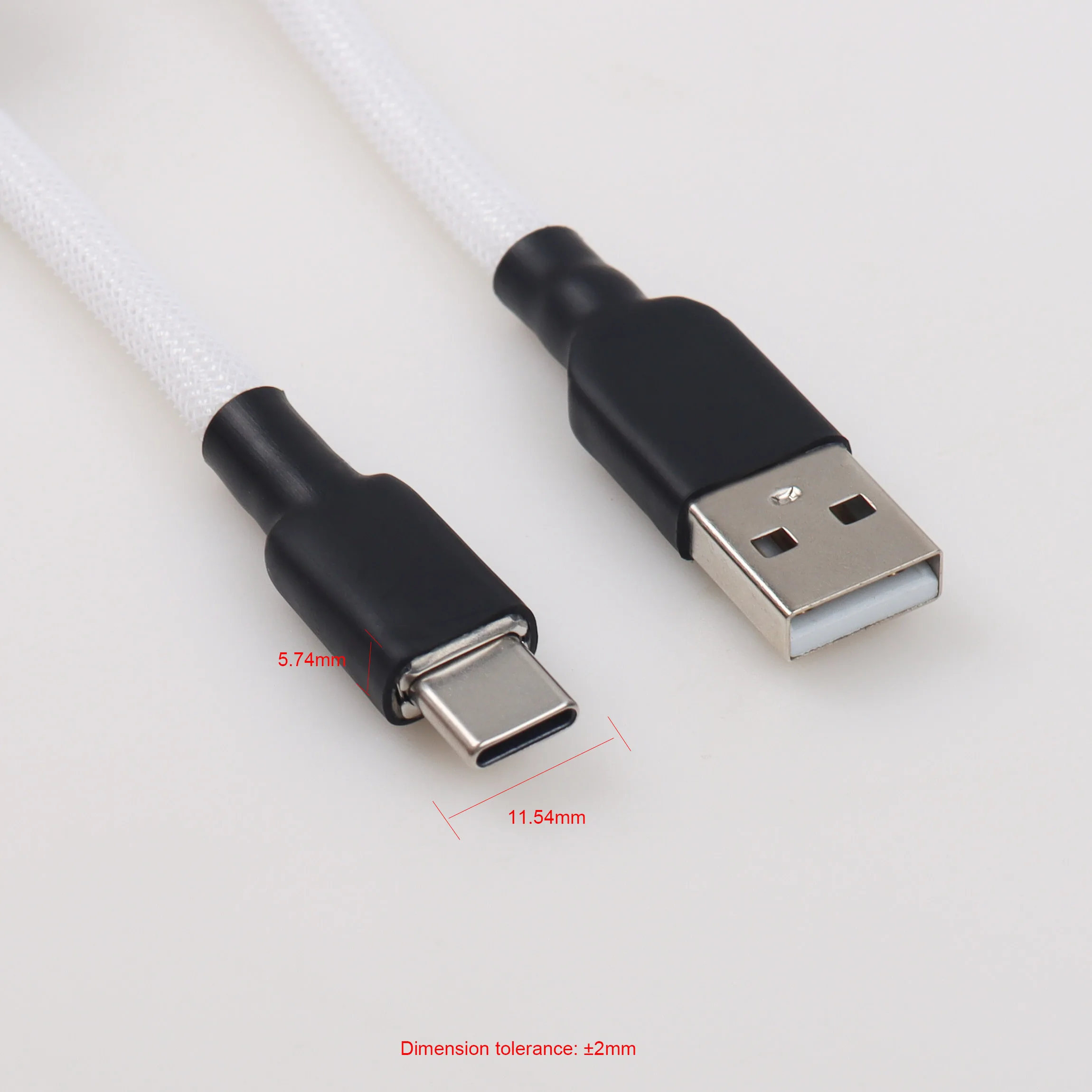 Type-C to USB Keyboard Cable Coiled GX16 Aviator Detachable Metal Aviator Double Sleeved Wire Mechanical Aviation For Gaming Key