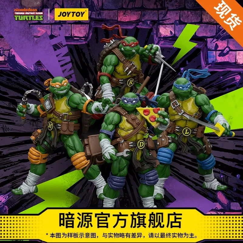 

JOYTOY Черепашки-ниндзя в масштабе 1/18, полностью шарнирный набор, коллекционный аниме, периферийные устройства, подарок