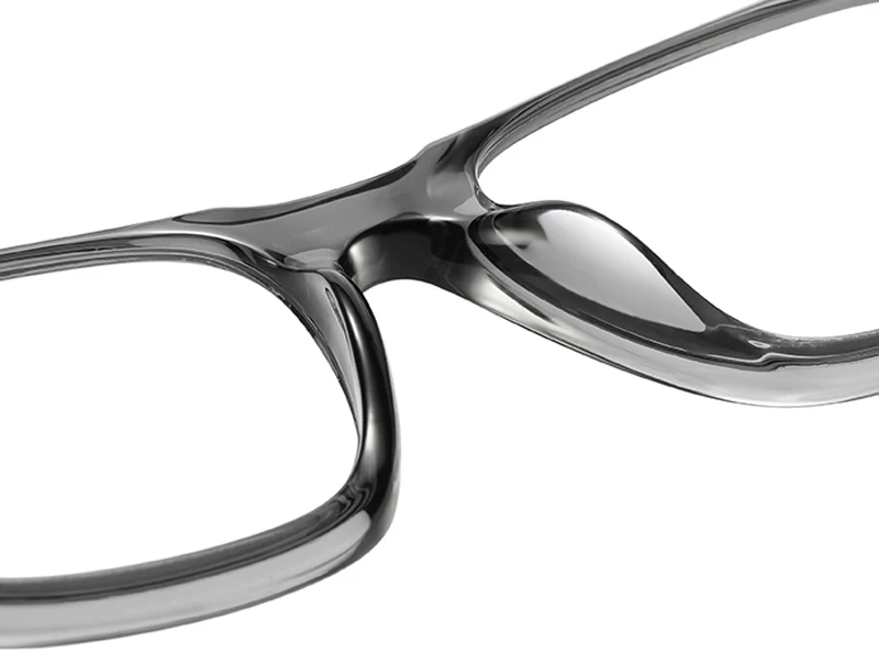 Kachawoo Anti-Blaulicht-Brille, TR90-Acetat, quadratischer Brillenrahmen für Damen, Trend, koreanischer Stil, Unisex, transparent, grau – Detail 14