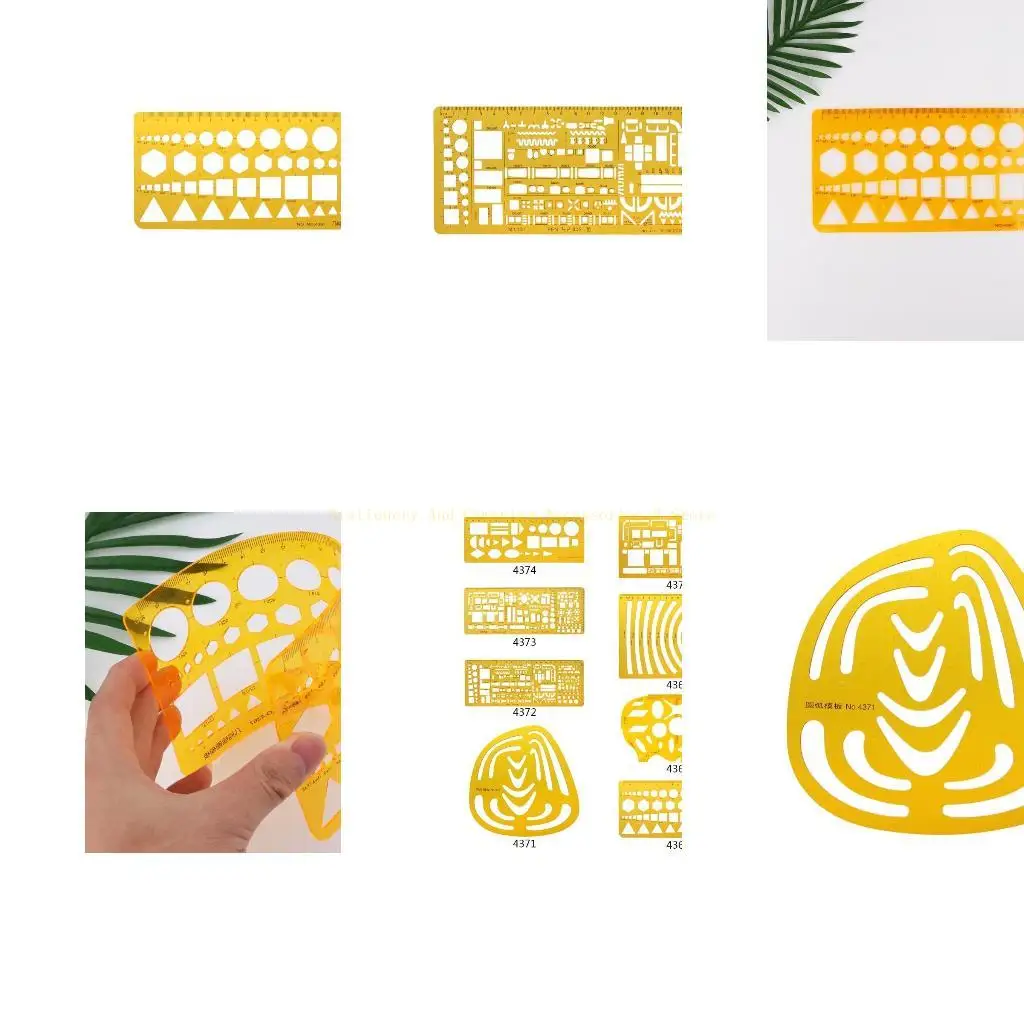 مربعات دوائر من الراتنج K لقياس استنسل قالب هندسي للمثلث