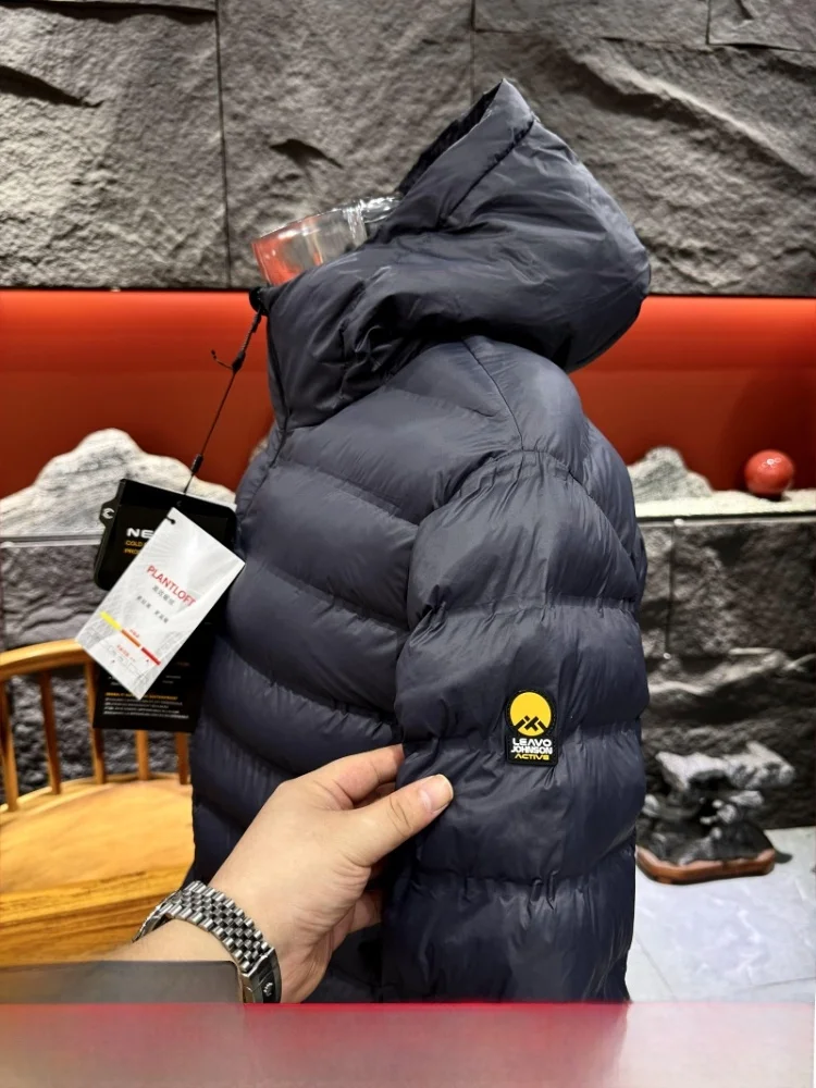 Jaqueta de Aodão Sem Costura com Capuz para Homens, Roupas Anti-Frio de Alta Qualidade para Viagens ao Ar Livre