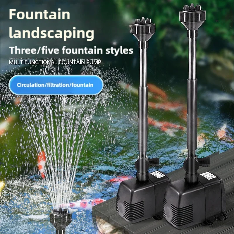 Gardening Pump Pond Fountain Pump Fish Pond Submersible Pump  Multi Color Submersible Fountain Pump with Various Fancy Nozzles