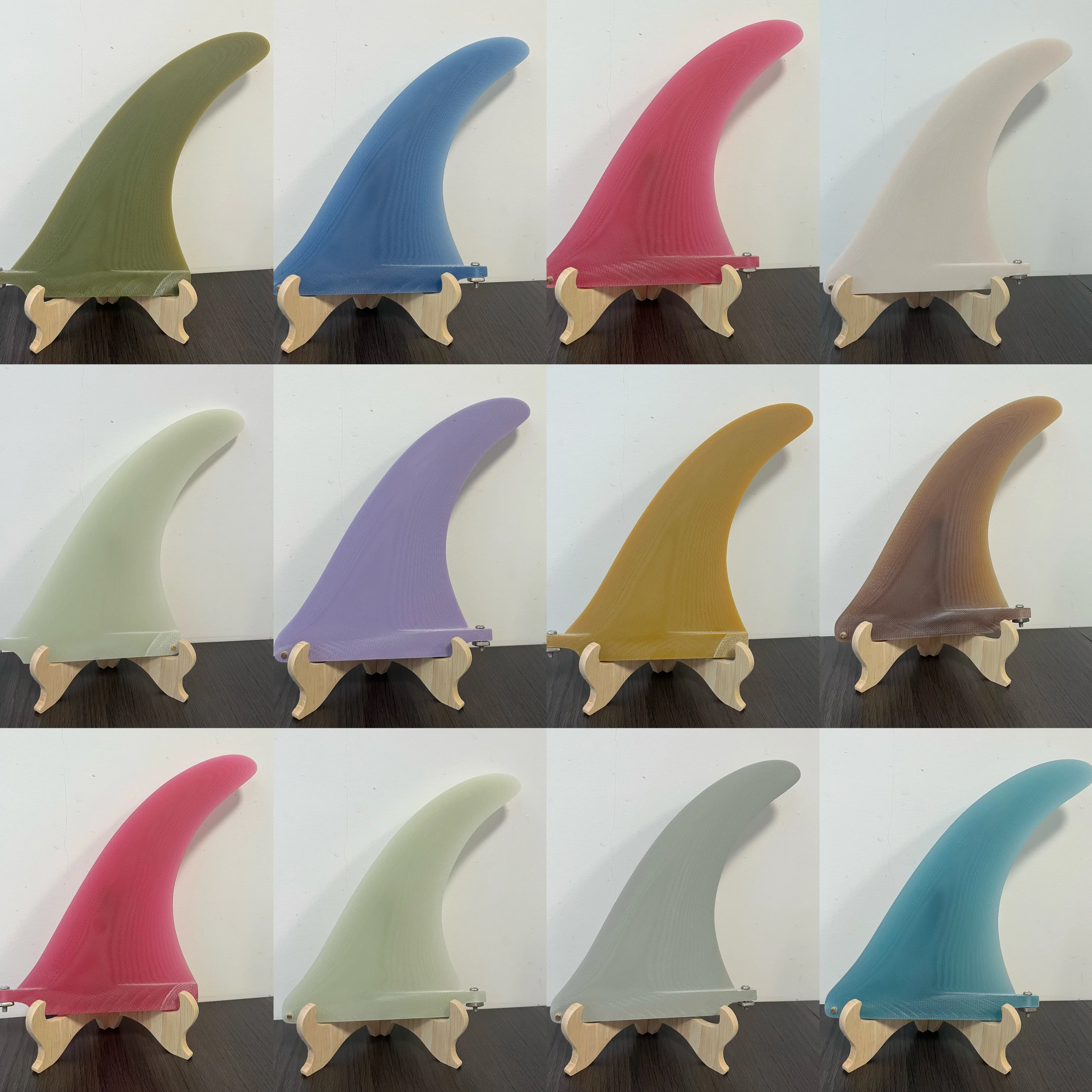 

8/9/10 inch New Pure Fiberglass Offshore Surf Tail Fin Longboard Single Smoother Rudder Surfboard Insert Shark Fin Accessories