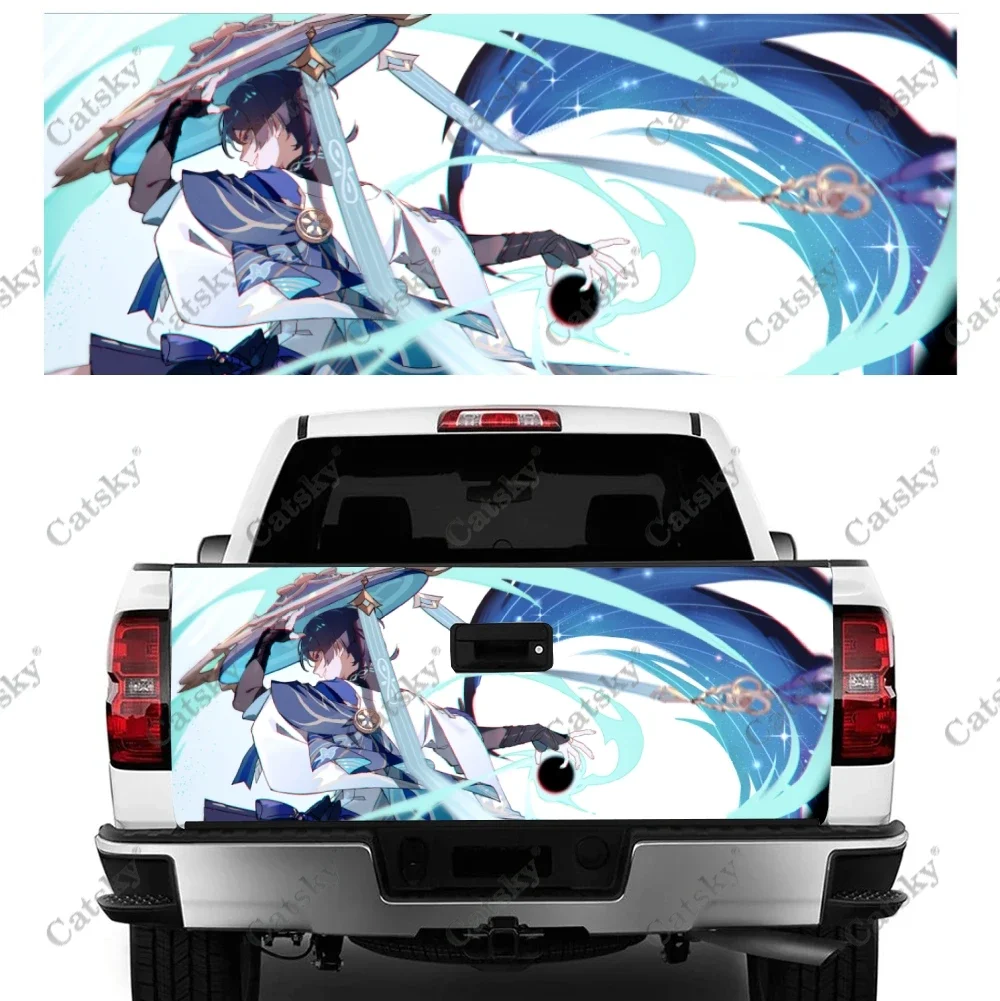 Scaramouche (Genshin Impact) Truck Tailgate Wrap Professional Grade Material Universal Fit for Full Size Trucks Weatherproof