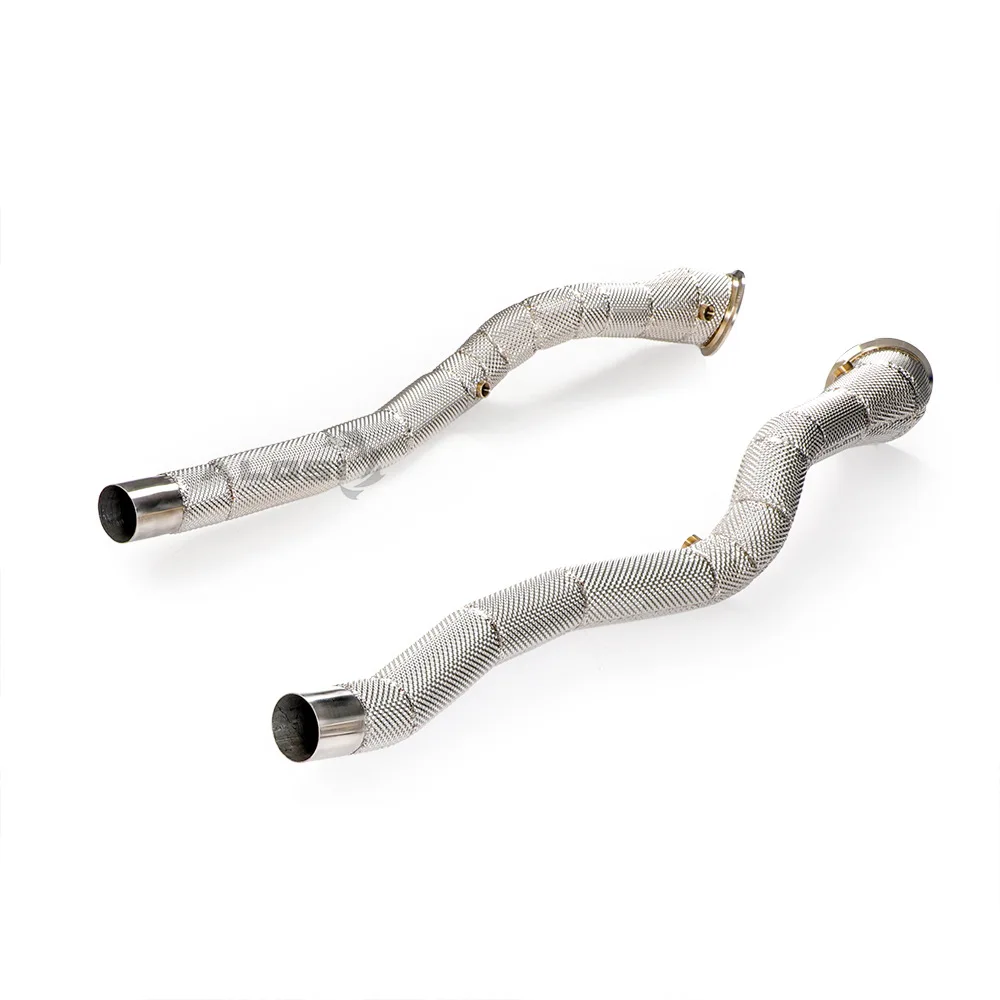 مناسبة لفيراري F12 6.3 V12 2012-2017 ماسورة سفلية من الفولاذ المقاوم للصدأ مع عزل