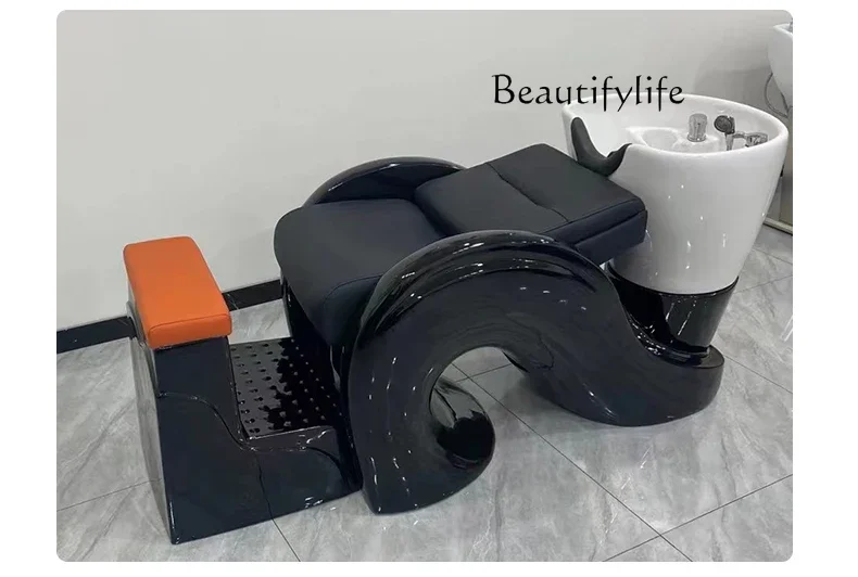 

cadeira de salão de beleza Barber shop shampoo bed massage half lying flush bed hair salon special hair salon fiberglass ceramic