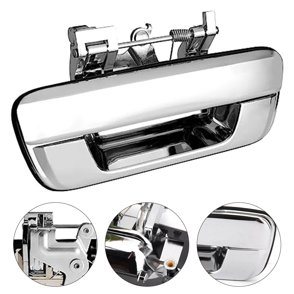 Custom Fit Tailgate Handle Car Upgrade No Lock Tailgate Chrome Tailgate Handle Robust Materials Custom Fit For Isuzu D-Max