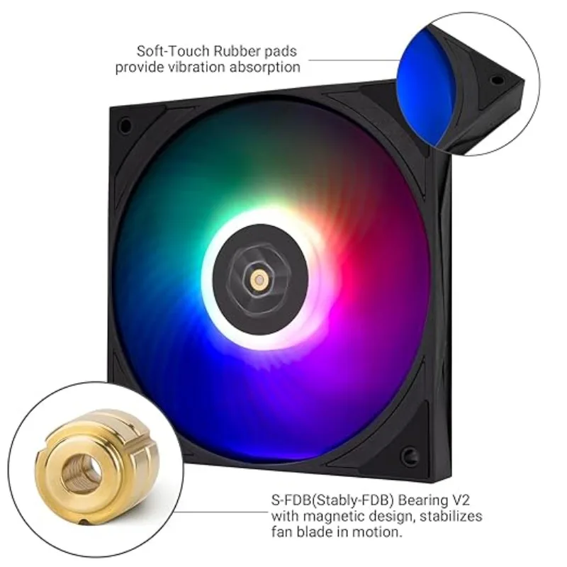 Thermalright TL-H12015B-S 1/3/5 pièces CPU ARGB ventilateur de boîtier 15mm refroidisseur mince pour refroidisseur de processeur et châssis noir 120mm ventilateur de refroidissement de PC