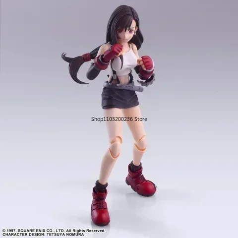 Original SQUARE ENIX BRING ARTS Final Fantasy VII Tifa Lockhart Action Figures Active Joint Model Desktop Decoration Boys Gift