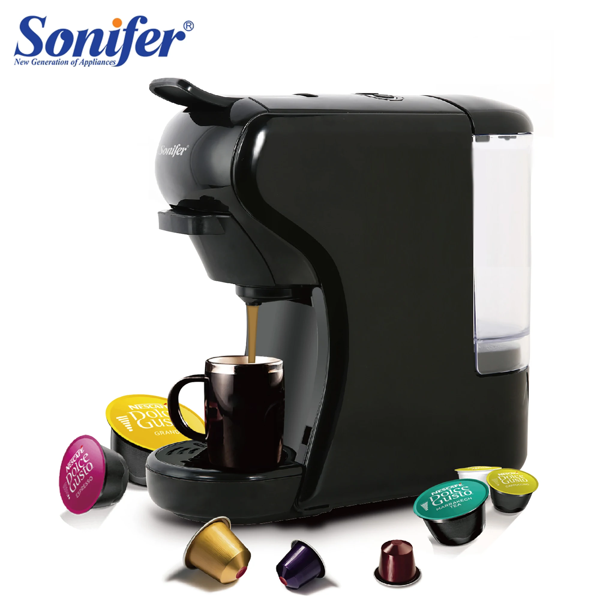 Expresso Coffee Machine Capsule 19 Bar Coffee Maker 3 In1 Multiple Capsule For Dolce Gusto&Nespresso&Powder For Gift Sonifer