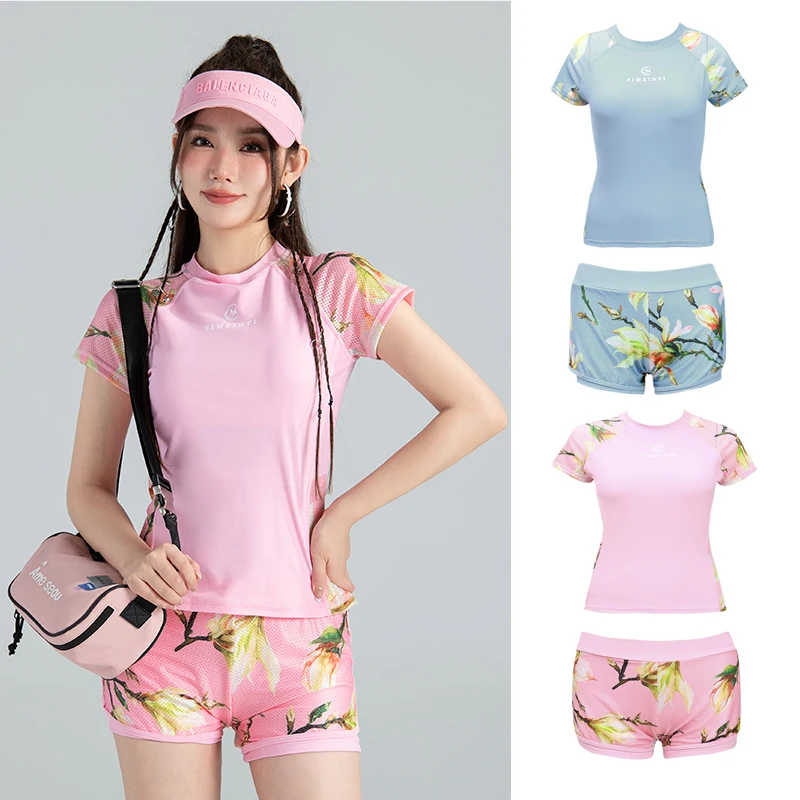 

Wisuwore Swimming Suit for Women High-end Split Body Conservative Hot Spring Soaking Mm Body Covering Slimming Swimming Suit