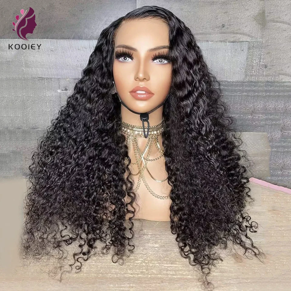 

Deep Wave Remy Brazilian Curly HD 13x4/13x6 Lace Frontal Human Hair Wigs Fake Scalp 5x5 Silk Top Base Closure Wigs 200% Density