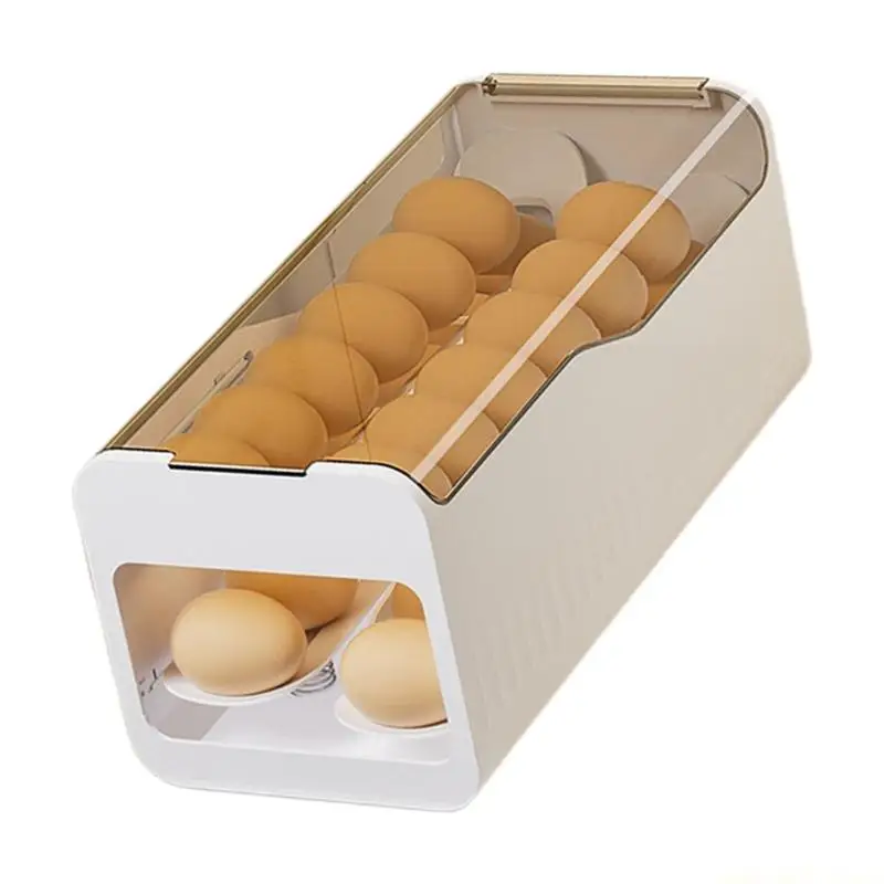 QX2E Innovative Eggs Storage Solution For Neat Refrigerator Arrangement Safe PET And PP Clear Eggs Holder for Fridge