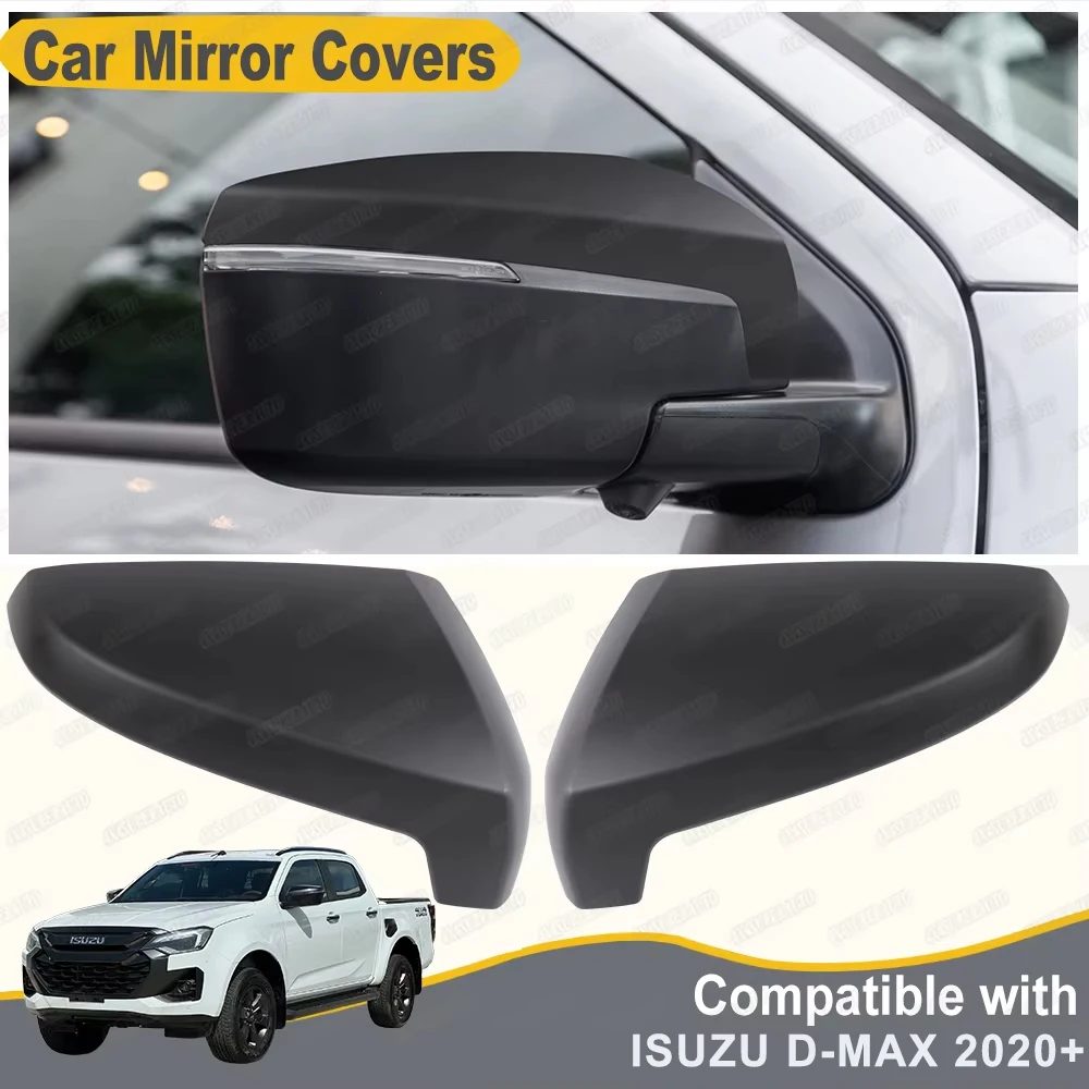 

Matte Black Car Rearview Mirror Covers For ISUZU D-MAX DMAX 2020 2021 2022 2023 2024 2025 2026 Side Mirror Cap ABS Car Styling