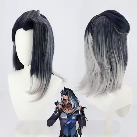 VALORANT Viper Cosplay Wig Fade Anime Roleplay Party Costume Prop Synthetic Hair