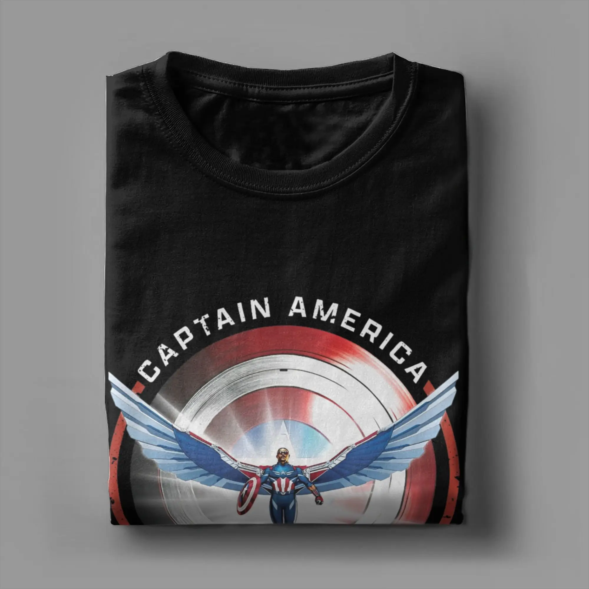 Captain America Brave New World Men's T Shirt Epic Flight Portrait Novelty Tees Short Sleeve T-Shirts Cotton Classic Clothing