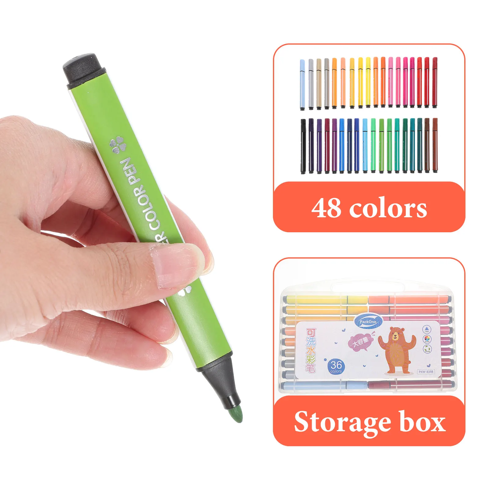 

Triangle Rod Watercolor Pen Student Colouring Pens for Kids Pp Multi-function Drawing