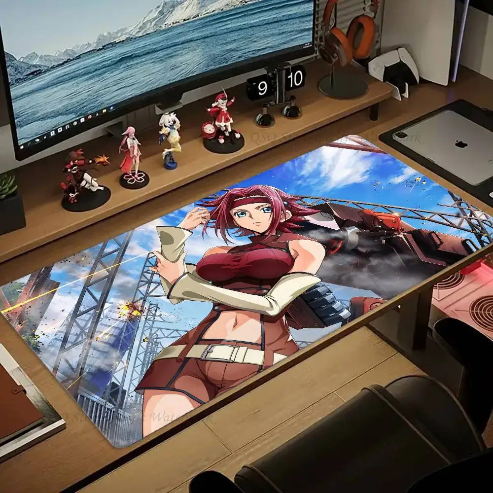 Kallen Anime Character Code Geass Mousepad Non-slip Suitable For Office Computers Laptops E-sports Game Desk Mats XXL Keyboard