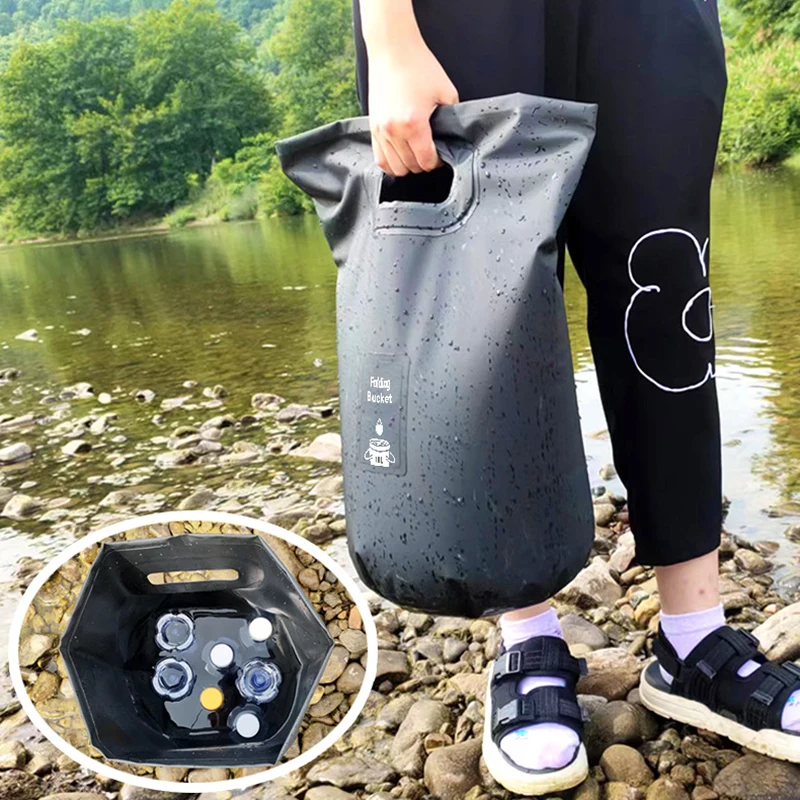 20L Falten Eimer Portable Becken Tourismus Outdoor Sauberen Eimer Angeln Förderung Camping Auto Waschen Lagerung Box Container – Detail 4
