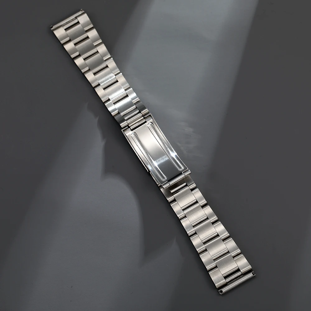 Stainless Steel 18mm 20mm Flat End Oyster Solid Bracelet Watch Strap Fit For Rlx Skx Watch