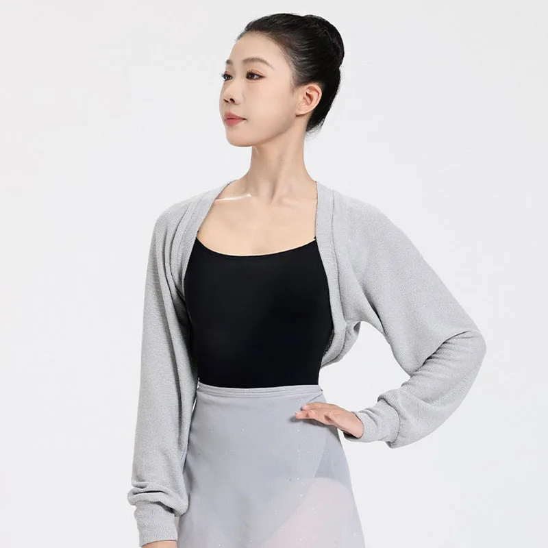 

Women Ballet Waistcoat Adults Dance Warm shawl Ballet Tops Long Sleeve Dance Warm Up Costumes Warm Tops