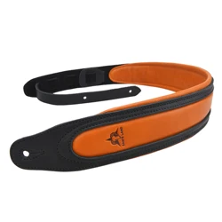 Padded Genuine Cow Leather Cowhide Soft Durable Guitar Strap Acoustic Electric Guitar Strap Bass Strap Adjustable Guitar Belts