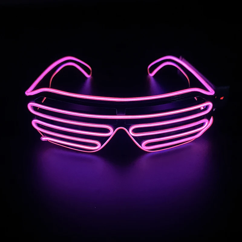 Wireless Flashing Luminous Window-shades Glasses Halloween Rave CHRISTMA Neon Music Party Favor Toy EL Shutter Cool glasses