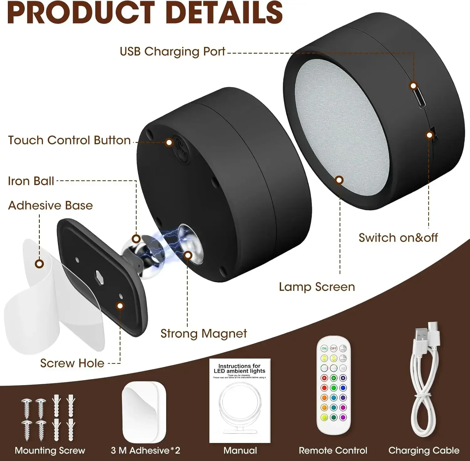Rotatable Touch Wall Sconce 6