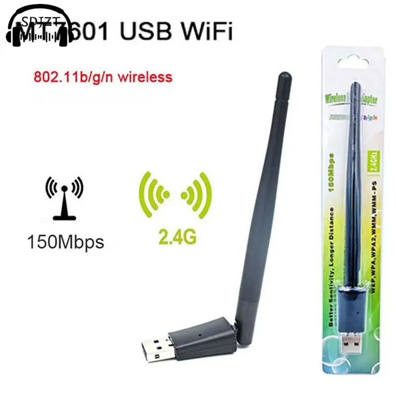 150Mbps Wireless Network Card Mini USB WiFi Adapter LAN Wireless Wifi Receiver Antenna For PC Windows