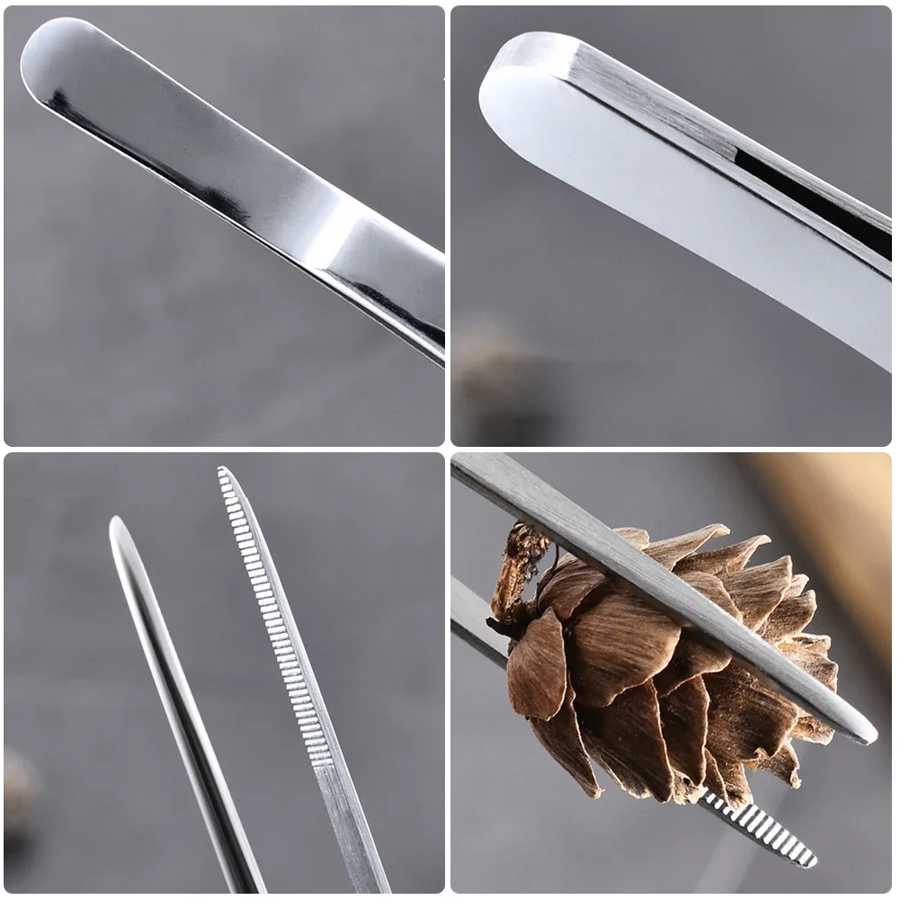 Kitchen Tongs kitchen Utensils BBQ Tweezer Food Clip Kitchen Chief Tongs Stainless Steel Portable for Picnic Barbecue Cooking