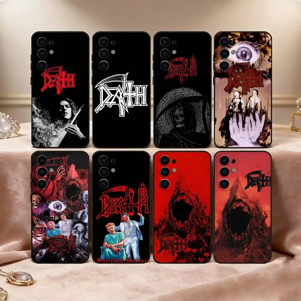 

M-Metal B-Band D-Death Phone Case Black Silicone Soft For Samsung S25,S24,S21,S22,S23,S30,Ultra,S20,Plus,Fe,Lite