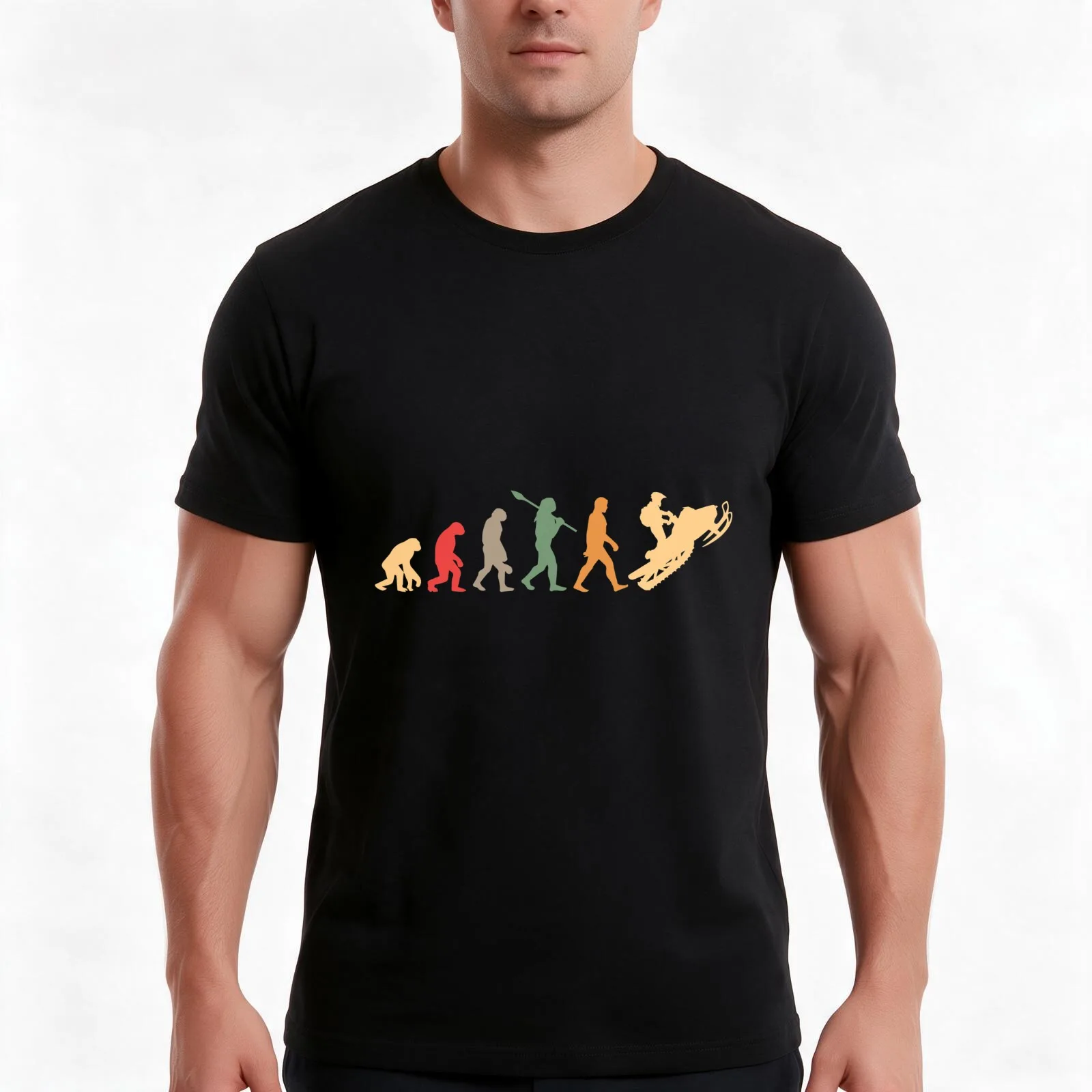 T-shirt vintage à l’effigie d’un motoneige, t-shirt d’été décontracté en coton, haut ample de style streetwear, imprimé graphique vintage, 100 % coton.