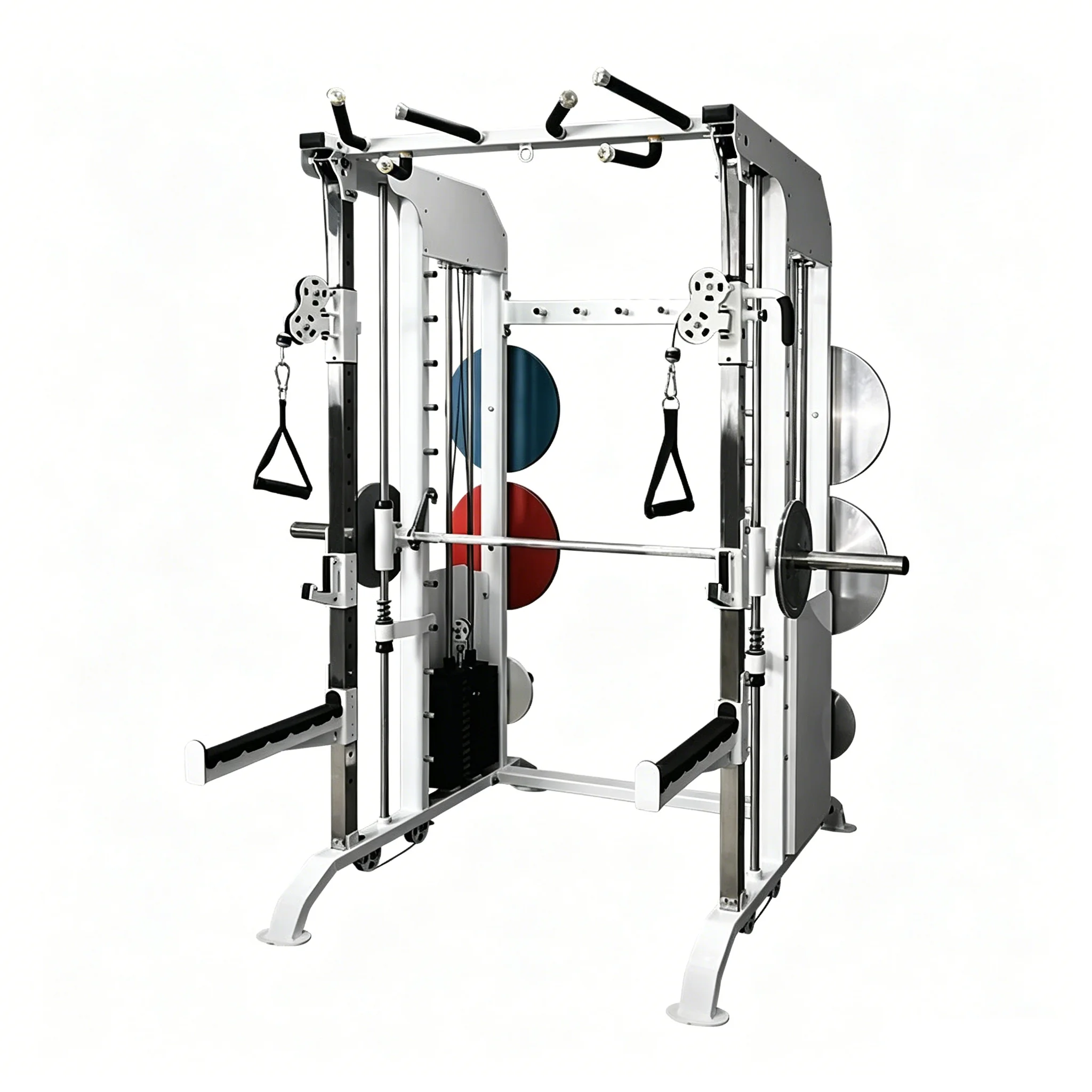 Máquina Smith con Sistema de Cables Cruzados, Entrenador Funcional Todo en Uno, Equipo de Gimnasio Comercial y Doméstico, Power Rack para Sentadillas