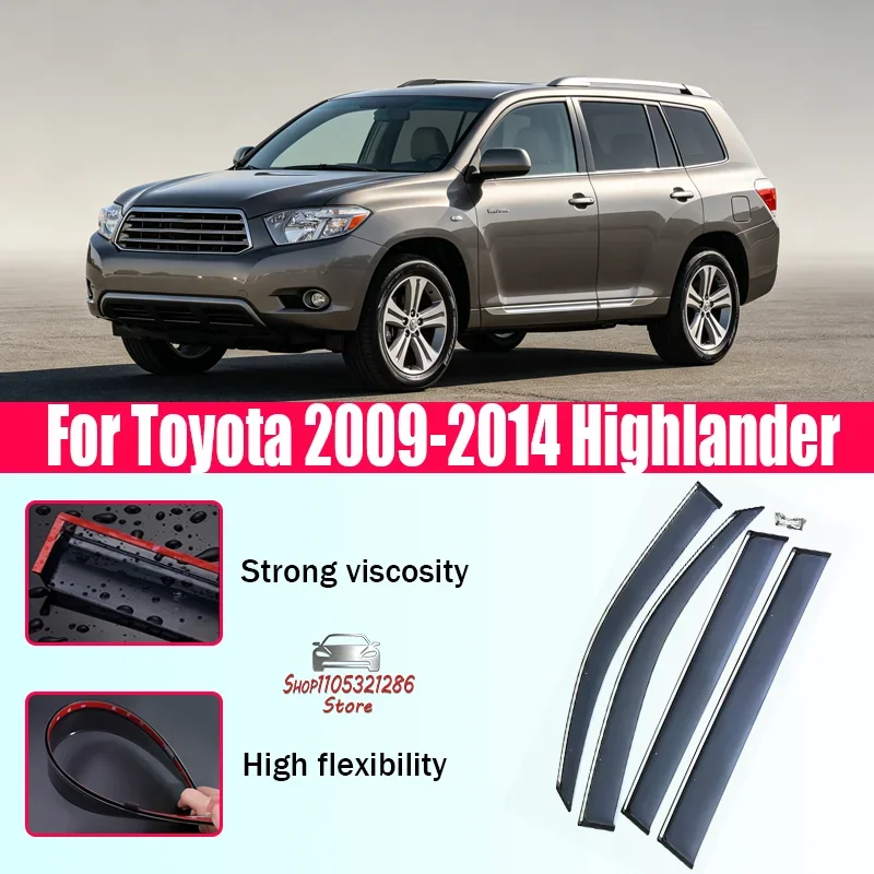 

Suitable for Toyota 2009-2014 Highlander wind and rain window rain eyebrow window deflector