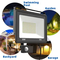 LED PIR Motion Sensor Floodlight Outdoor Wall Light White Light 100W 50W 30W 20W 10W IP66 Waterproof LED Spotlight For Garden