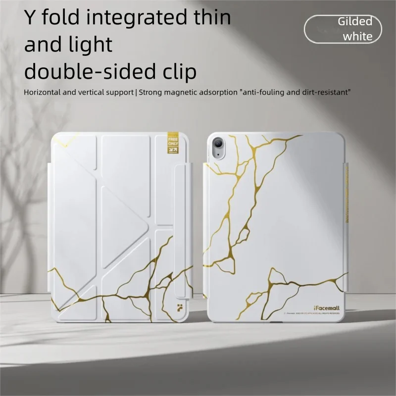 Ifacemall Ipad Case For Pro&Air&Pad Various Size Model Gilding Protective Case Foldable Support Anti-bending Acrylic Case