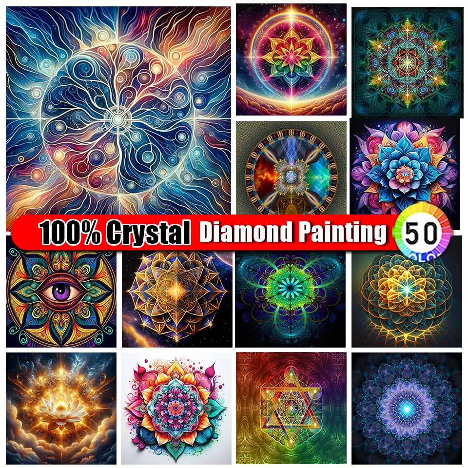 

Zipper Bag 100% Crystal Diy Diamond Painting Mandala Flower Pictures Full Round Square Kit Diamond Embroidery Art Rhinestone