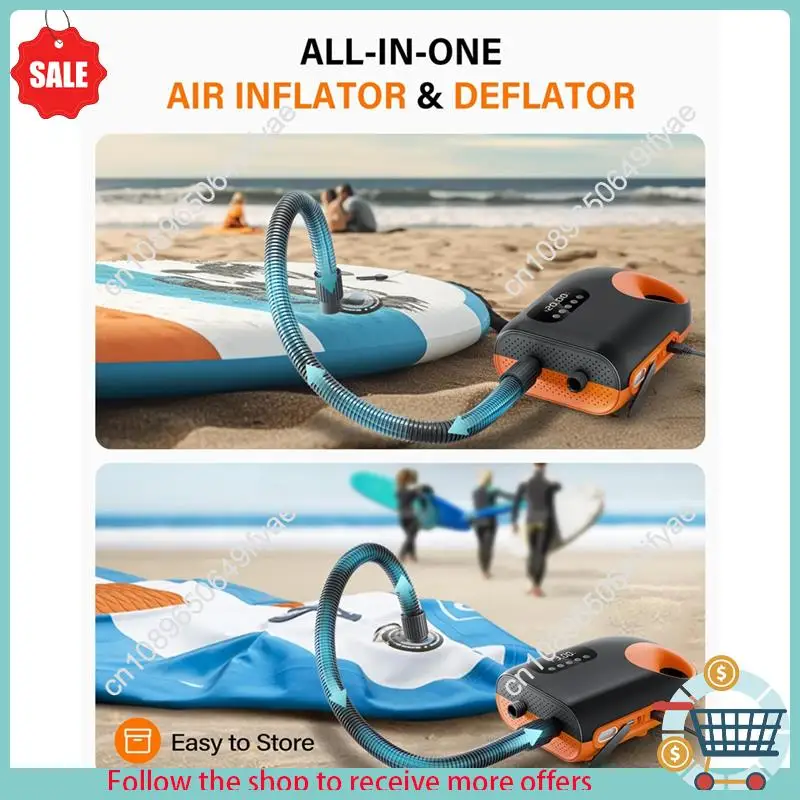 

Y67A-20 PSI Electric Air Pump,DC Sup Pump For Inflatable Boats, Kayaks,Efficient Inflation And Deflation, Portable Design