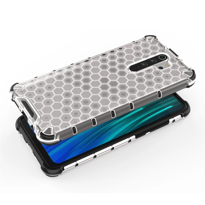 Shockproof Transparent Case For Redmi Note 8 Pro Honeycomb Armor Clear Case For Redmi Note 8 Pro Case Cover For Redmi Note 8 Pro - view 3