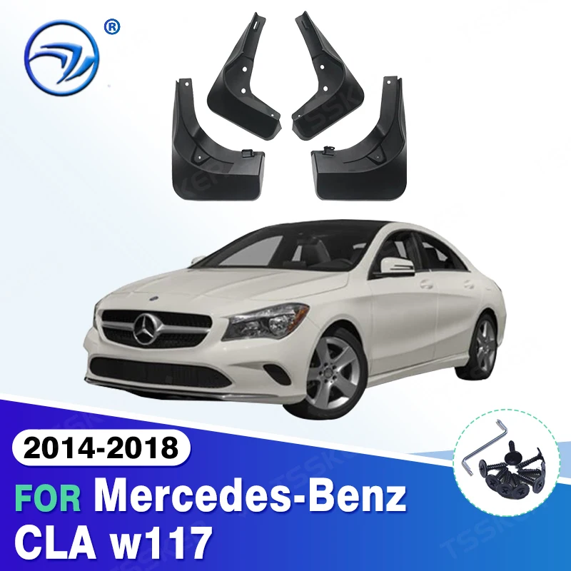 4 PCS Car Mudguards For Mercedes-Benz CLA w117 2014 - 2018 2015 2016 2017 Cladding Splash Mud Flaps guards Mudflap Accessories