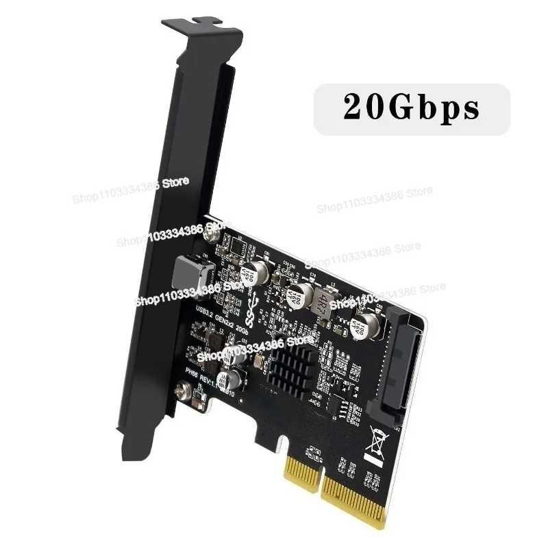 

Desktop PCIe To TypeC USB3.2Gen2 × 2 20Gbps Drive-free Expansion Adapter Card ASM3242