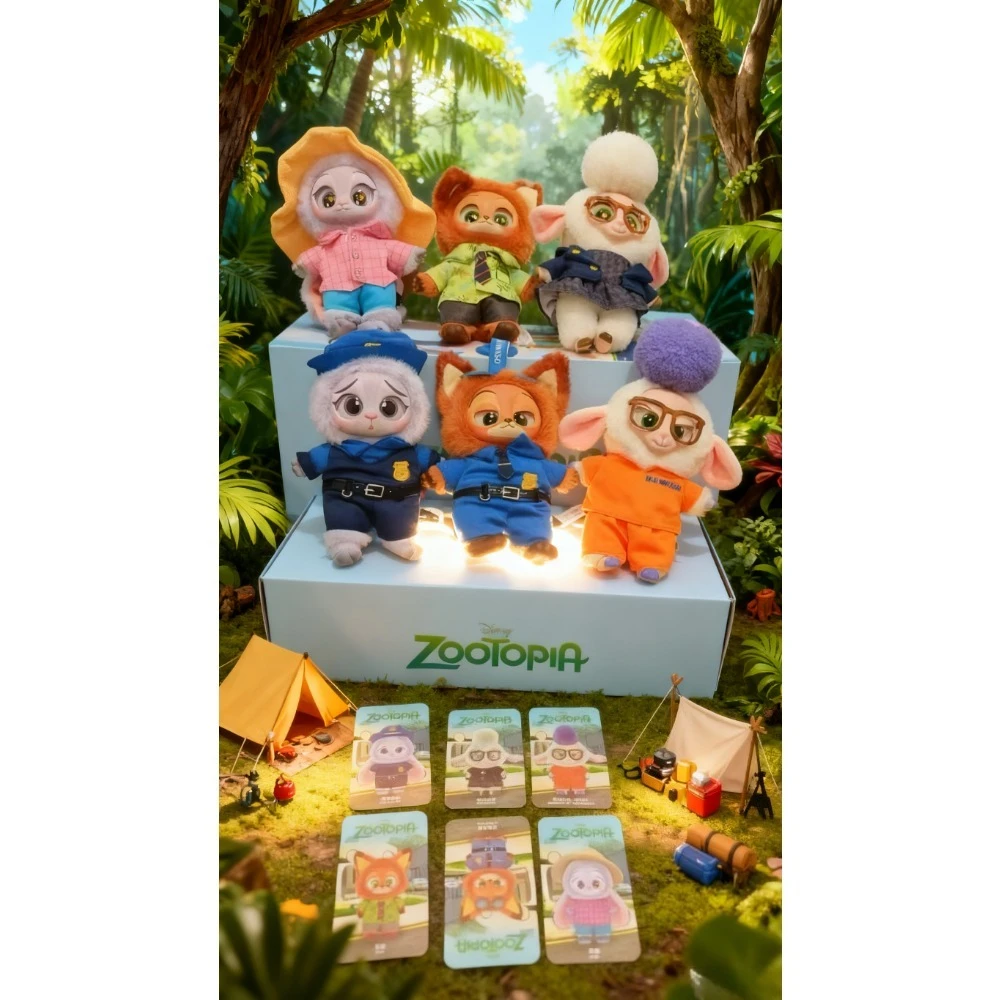

Виниловая слепая коробка Disney Zootopia, милый персонаж мультфильма, виниловая плюшевая игрушка, подвеска-сюрприз, загадочная коробка, модный подарок