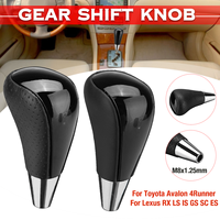 1X AT Car Gear Shift Knob PU Leather Shifter Lever Gear Stick For Toyota Corolla Camry Avalon 4Runner For Lexus IS GS LS RX ES