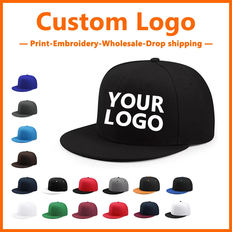 

Custom Embroidery Hip-hop Snapback Hat for Men and Women Baseball Cap Wholesale DIY Design Print Cool Street Dance Hat