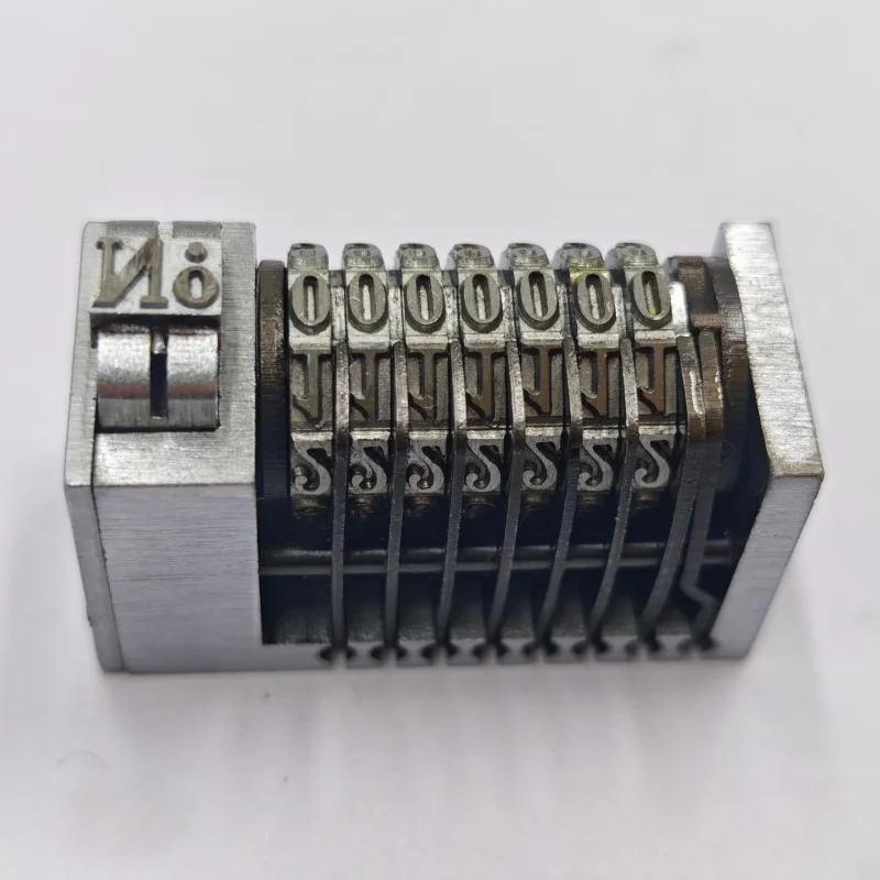 7 Digit High Quality All Steel Letterpress Numbering Machine 4X8 Roman Backward