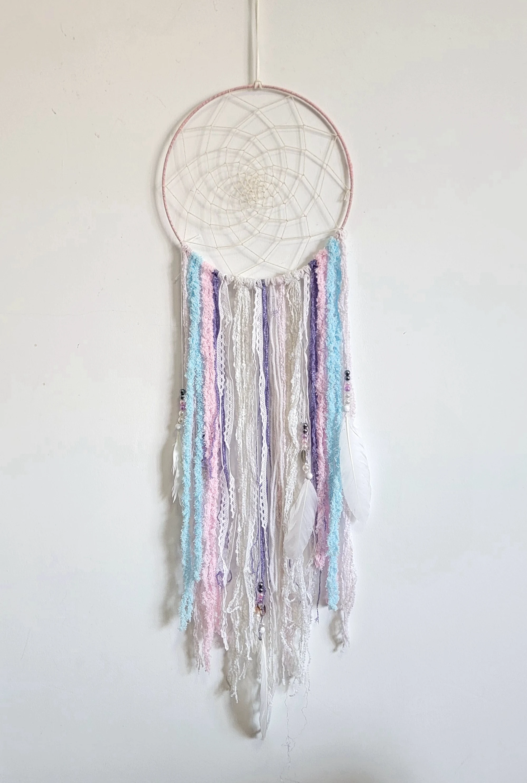 

DREAMCATCHER-HOME DECORATION- COLOURFUL DREAMCATCHER- WITH Artificial pearl