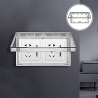Waterproof Electrical Outlet Covers 2 Pcs Surface Mounted Socket Panel Box for Outdoor Indoor Use Durable Adhesive Design